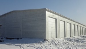 Теплый гараж из сэндвич-панелей, модульный двухэтажный гараж